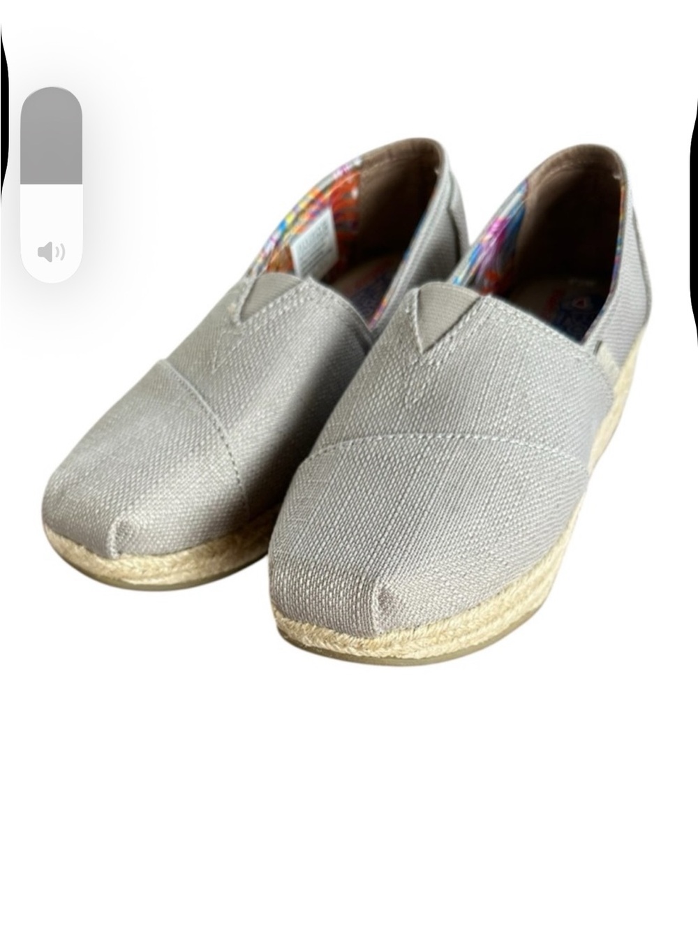 BOBS by Skechers Beige Canvas Slip-On Memory Foam Casual Women’s Shoes - Picture 3 of 11